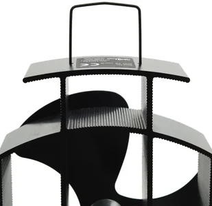 vidaXL Zasilany ciepłem wentylator kominkowy, 3 łopatki, czarny - Akcesoria grzewcze - miniaturka - grafika 7