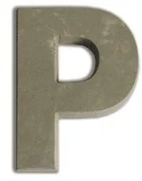 Aladine Litera P z betonu - Decoupage - miniaturka - grafika 3