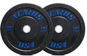 Obciążenia - Xenios USA xenios USA guma Bumper Plate z pierścieniem wewnętrznym wykonana ze stali nierdzewnej, czarna, 20 kg, xsbpr BPL20 - miniaturka - grafika 1