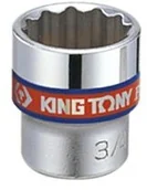 Klucze i nasadki - KING TONY Nasadka 3/8" 333012s, 3/8", 27 mm - miniaturka - grafika 1