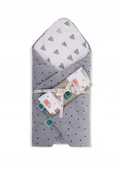 Rożki i beciki - Pink No More rożek Serca Szary Welur 3w1 - miniaturka - grafika 1