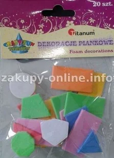 Titanum Naklejki z pianki, figury, 20 szt, Titanum - Dekoratorstwo - miniaturka - grafika 2