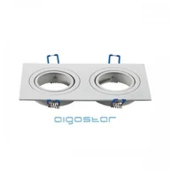 Oprawy, klosze i abażury - Aigostar OPRAWA SUFITOWA M1030S-02 BIAŁA KWADRATOWA PODWÓJNA 004513 - miniaturka - grafika 1