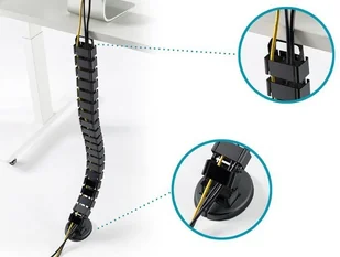 Digitus Maskownica organizer do okablowania (kręgosłup) rogulowana elastyczna 1.3m czarna DA-90505 - Pozostałe akcesoria sieciowe - miniaturka - grafika 4