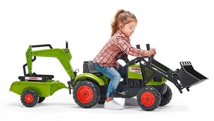 Falk Traktor Claas Arion 410 z ładowaczem, przyczepą i koparką 2040N - Jeździki dla dzieci - miniaturka - grafika 3