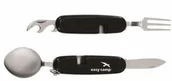 Zestawy sztućców - EASY CAMP Sztućce podróżne niezbędnik FOLDING CUTLERY kolor czarny - miniaturka - grafika 1