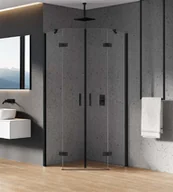 Kabiny prysznicowe - New Trendy Kabina pięciokątna 100x80 K-0671 New Azura Black - miniaturka - grafika 1