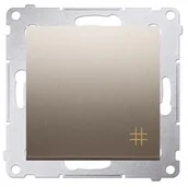 Wyłączniki światła i elektryczne - Kontakt Kontakt_Simon Łącznik krzyżowy (moduł) 16AX. 250V. zaciski śrubowe złoty mat DW7A.01/44 - miniaturka - grafika 1