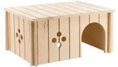 Akcesoria dla gryzoni - Ferplast 84646099 dom drewniany na królik, Sin 4646, wymiary całkowite ok. 34.5 x 24 x 16.5 cm - miniaturka - grafika 1