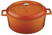 Rondle - LAVA Cookware Lava Cookware LV Y TC 28 K2 okrągłe naczynie do zapiekania, średnica 28 cm, żeliwo, pomarańczowy LV Y TC 28 K2 - miniaturka - grafika 1