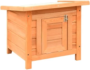 VidaXL Domek dla kota, lite drewno sosnowe i jodłowe, 50x46x43,5 cm 170640         VidaXL - Drapaki dla kotów - miniaturka - grafika 6