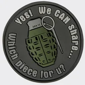 Odzież taktyczna i umundurowanie - Helikon Naszywka We Can Share - PVC Grey (OD-GSH-RB-15) H - miniaturka - grafika 1