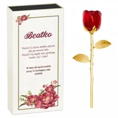 Gadżety dla niej i dla niego - Murrano Kryształowa Róża w Personalizowanym Pudełku Słodkie Życie KRSZ-RZ-004 - miniaturka - grafika 1