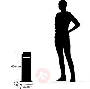 LINDBY Lindby Cathalena słupek ogrodowy LED ciemnoszary - Lampy ogrodowe - miniaturka - grafika 4