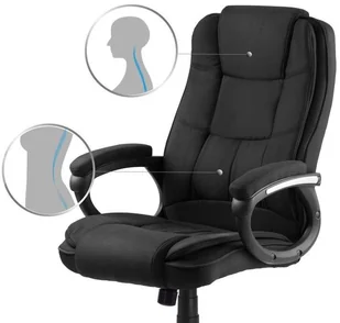 Fotel biurowy, krzesło biurowe Sofotel Fotel biurowy Sofotel Porto - materiałowy czarny 2438 - Fotele i krzesła biurowe - miniaturka - grafika 7