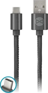 FOREVER FOREVER Kabel USB USB-C 1M skóra czarny - Kable USB - miniaturka - grafika 3