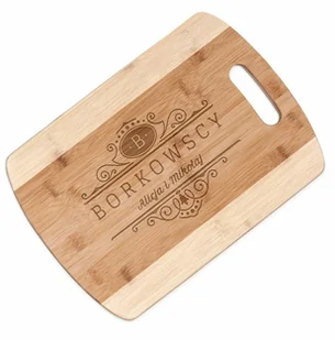 Murrano Deska bambusowa do krojenia z grawerem dla pary na ślub rocznicę p DSK-BMB3-039 - Deski do krojenia - miniaturka - grafika 9