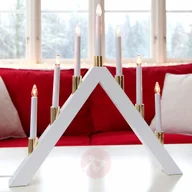 Świeczniki - Best Season Ponadczasowy piękny świecznik LED Halla, biały - miniaturka - grafika 1