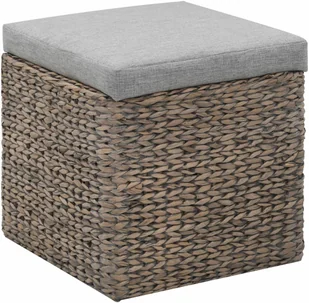 vidaXL Zestaw 2 pufów wyplecionych z trawy morskiej, szary - Pufy i podnóżki - miniaturka - grafika 7