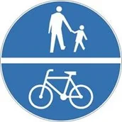 Wyposażenie miejsc publicznych - Znak drogowy nakazu C-13-16 droga dla pieszych i rowerów - miniaturka - grafika 1