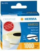 Papier do drukarek - Herma Vario Nachfüllrolle fest haftend 1000 Klebestücke - 1051 - miniaturka - grafika 1
