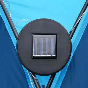 vidaXL Namiot imprezowy z LED i 4 ściankami, 3,6x3,6x2,3 m, niebieski - Pawilony ogrodowe - miniaturka - grafika 3