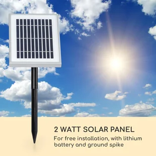 Blumfeldt Löwenstein, fontanna ścienna 2 W, pompa solarna, materiał: polyresin, 4 białe LED, kabel 5 m SOL1-Leo - Fontanny ogrodowe - miniaturka - grafika 3