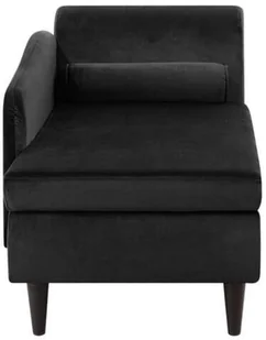 Beliani Szezlong welurowy prawostronny czarny LUIRO - Szezlongi - miniaturka - grafika 5