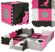 Maty piankowe - Springos Mata piankowa 120x120 cm kształty puzzle dla dzieci multikolor pianka EVA FM0015 - miniaturka - grafika 1