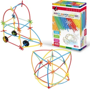 Askato Klocki słomki MIDI 408 elementów - Zabawki konstrukcyjne - miniaturka - grafika 2