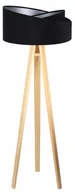 Lampy stojące - Czarno-sosnowa asymetryczna lampa stojąca trójnóg K4-L70 - miniaturka - grafika 1