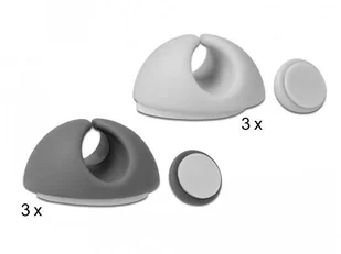 Delock Organizer kabli uchwyt multikolor 6 sztuk 18291 - Maskownice do kabli - miniaturka - grafika 6