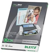 Laminatory - Leitz folia do laminowania na gorąco, błyszcząca, przezroczysta, UDT, grubość folii, szkło/przezroczysty 74780000 - miniaturka - grafika 1