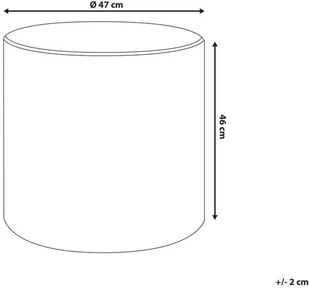 Beliani Puf welurowy 47 cm niebieski LOVETT - Taborety i hokery - miniaturka - grafika 10