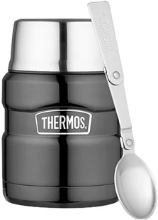 Thermos Termos na jedzenie 470 ml z łyżką metaliczny szary 173024 - Termosy - miniaturka - grafika 8