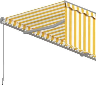 VidaXL Lumarko Ręcznie zwijana markiza z zasłoną, 3x2,5 m, żółto-biała 3069378 VidaXL - Markizy - miniaturka - grafika 6