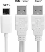 Kable USB - System-S System-S Y kabel USB typ A wtyczka do USB typu A i USB typu C 3.1 54983630 - miniaturka - grafika 1