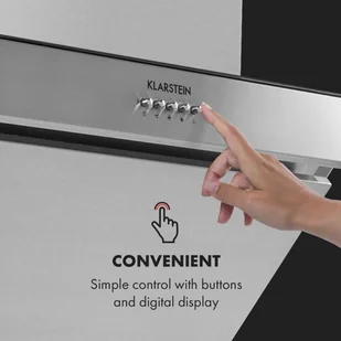 Klarstein Zola 60 Srebrny (CGCH3-Zola60) - Okapy kuchenne - miniaturka - grafika 4