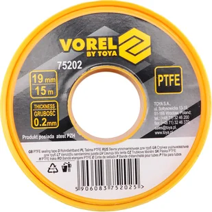 Vorel TAŚMA PTFE 15Mx19MMx0.2MM 75202 - Uszczelnienia - miniaturka - grafika 2