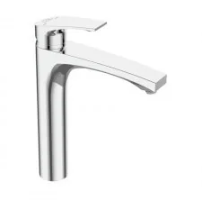 Laveo Deza Jednouchwytowa bateria umywalkowa stojąca z wylewką L chrom BAD02ND - Baterie umywalkowe - miniaturka - grafika 3