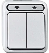 Wyłączniki światła i elektryczne - Merten rolety elektryczny, 1-biegunowy, Aqua Star, biel polarna, meg3715 8019 - miniaturka - grafika 1