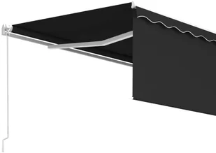 VidaXL Lumarko Ręcznie zwijana markiza z zasłoną, 4x3 m, antracytowa  3069299 VidaXL - Markizy - miniaturka - grafika 7