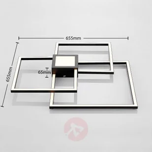 Lindby Duetto lampa sufitowa LED antracyt 38W - Lampy sufitowe - miniaturka - grafika 4