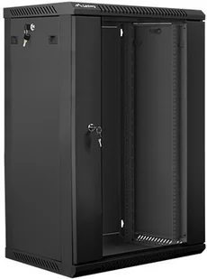 Lanberg szafa instalacyjna Szafa wisząca 18U 600x450mm czarna drzwi szklane (WF01-6418-10B) - Szafy rack - miniaturka - grafika 2