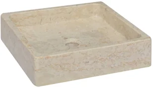 vidaXL Lumarko Umywalka, kremowa, 40x40x10 cm, marmurowa! 149168 - Umywalki - miniaturka - grafika 7