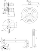 Zestawy prysznicowe - Deante Arnika Zestaw prysznicowy podtynkowy z deszczownicą chrom NAC09QP - miniaturka - grafika 1