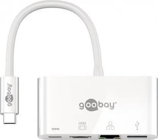 Multi adapter Usb-c > Hdmi + Ethernet RJ45 + Us - Złącza, przejściówki, adaptery - miniaturka - grafika 2