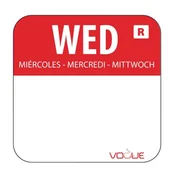 Opakowania gastronomiczne - Vogue Naklejka środa | 1000 szt. L933 - miniaturka - grafika 1