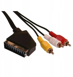 NoName Kabel Audio/video kabel SCART-CINCH SCART M-cinch M 3x 3m No Name - Kable - miniaturka - grafika 2