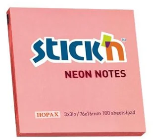 Hopax Notes samoprzylepny 76mm x 76mm różowy neonowy - Artykuły biurowe - miniaturka - grafika 2